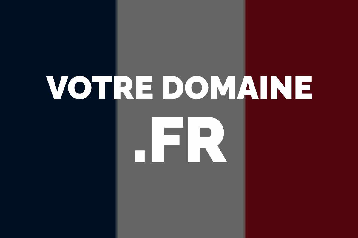 Drapeau France et titre Votre domaine fr
